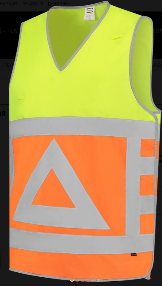 Veligheidsvest verkeersregelaar fluor-oranje/geel