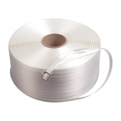 Polyesterband 16mmx850m type 900 wit unistrap- kern Ø76mm- treksterkte 450kg