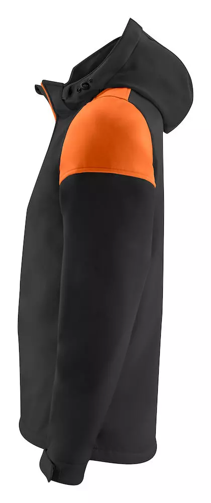 Softshell jas heren Prime zwart/oranje Printer