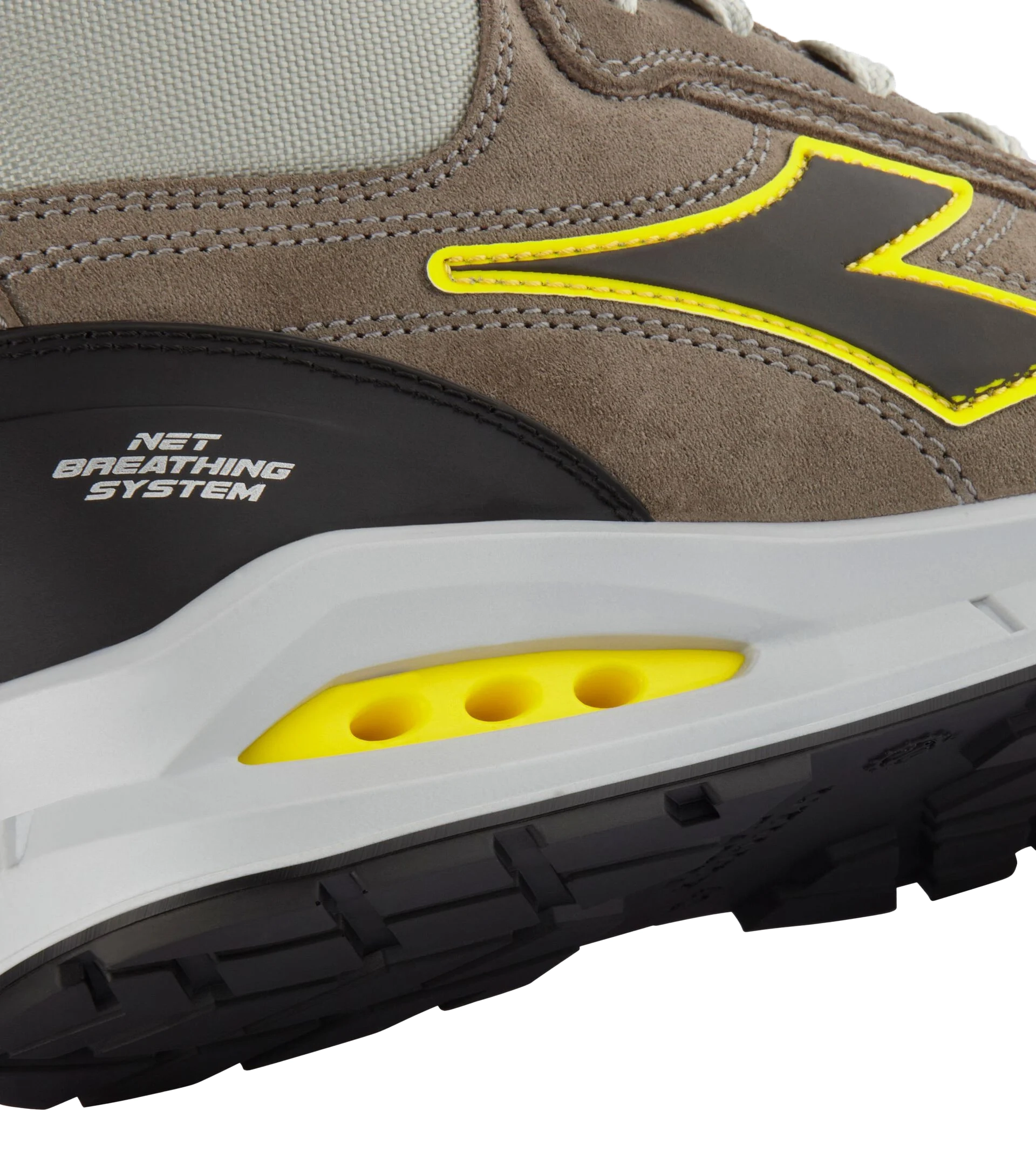 Diadora Run Net Airbox Mid S3 Veiligheidsschoen - Grijs/Zwart