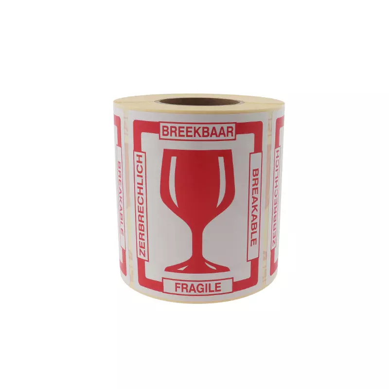 Breekbaar Etiket 8x11cm 500 stuks