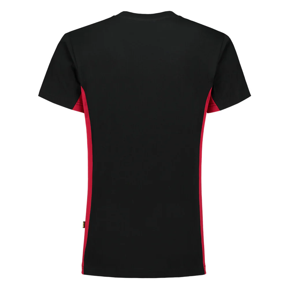 T-shirt bicolor zwart/rood