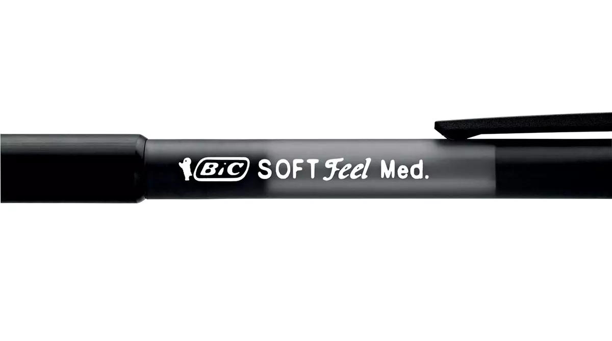 Bic Balpen Soft Feel Clic Grip Zwart