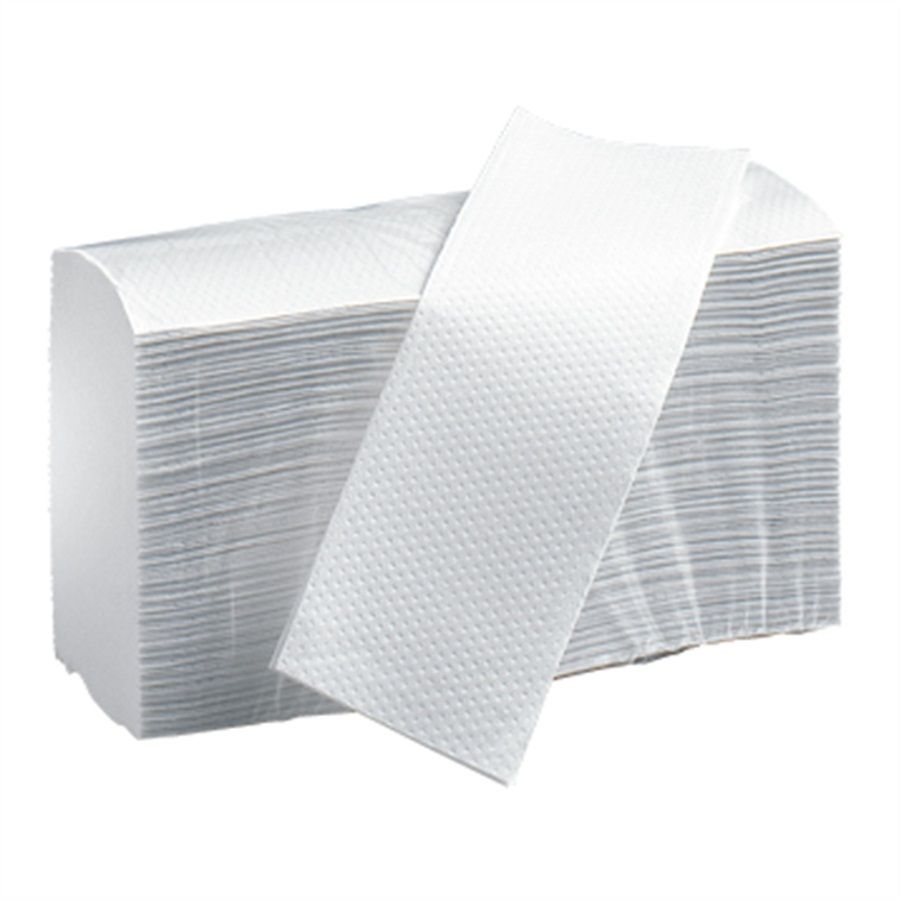 Handdoek V-vouw 25x23cm 1-laags grijs budget lijn (doos à 5000st)