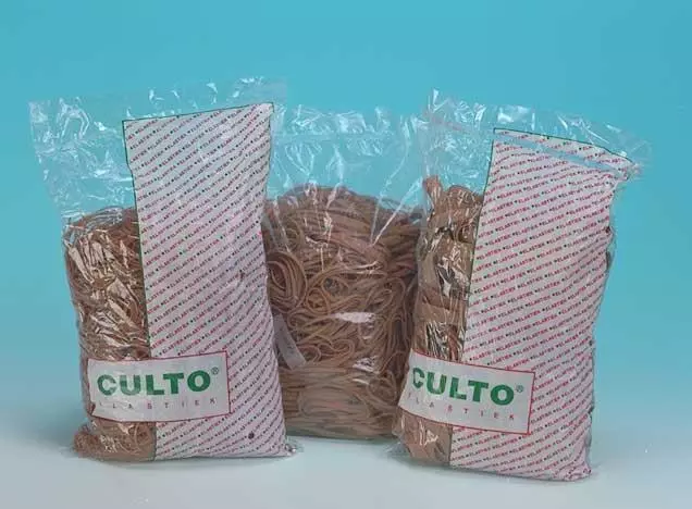 Elastiek 50x3mm 1 Kilo Bruin