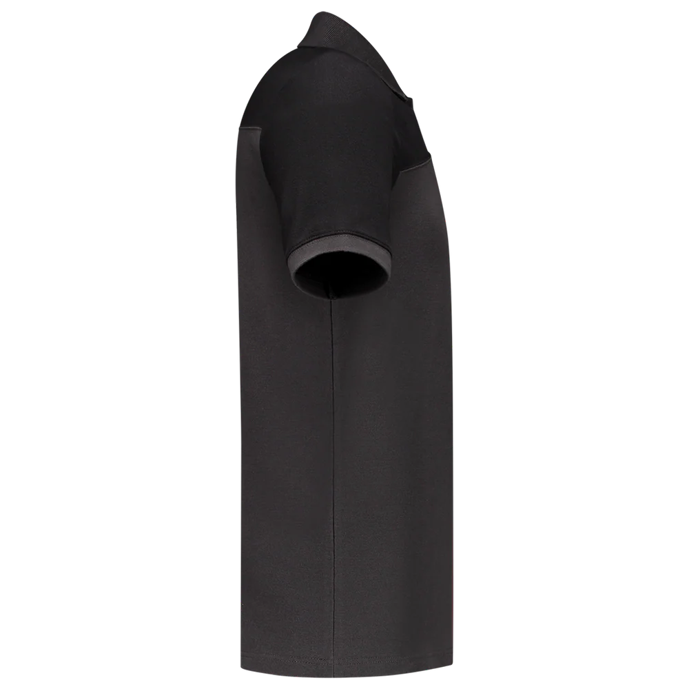 Polo Bi-color naden donkergrijs/zwart