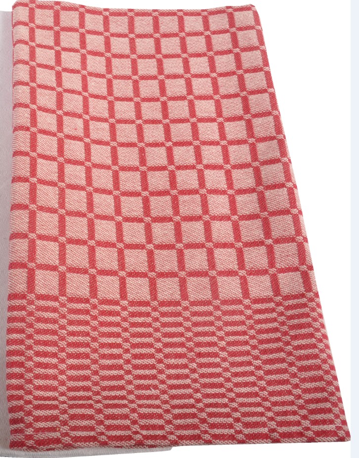 Blokdoek rood grote ruit luxe 70x70cm