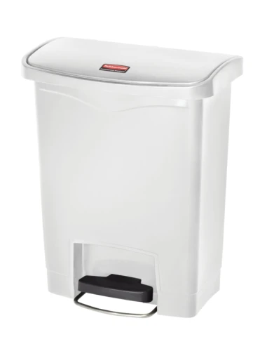 Afvalbak 30 Liter Slim Jim Step On - Wit - Rubbermaid