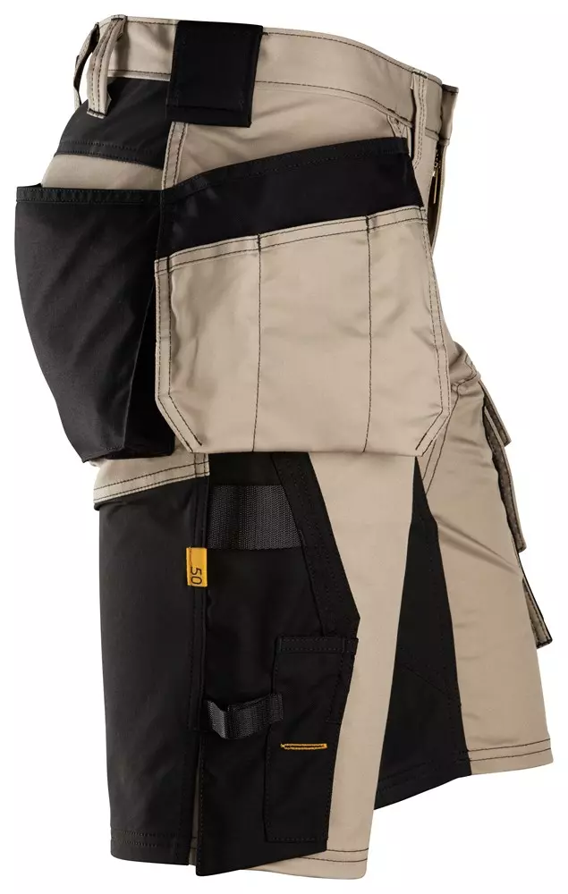 Snickers Korte Werkbroek 6141 - Met Holterzakken - Kaki/Zwart 