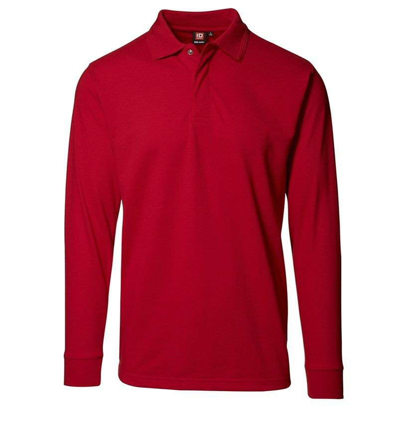 Polo lange mouw rood ID-0336