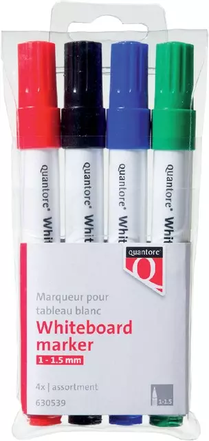 Whiteboard Stiften 1-1.5mm 4 kleuren 4 stuks