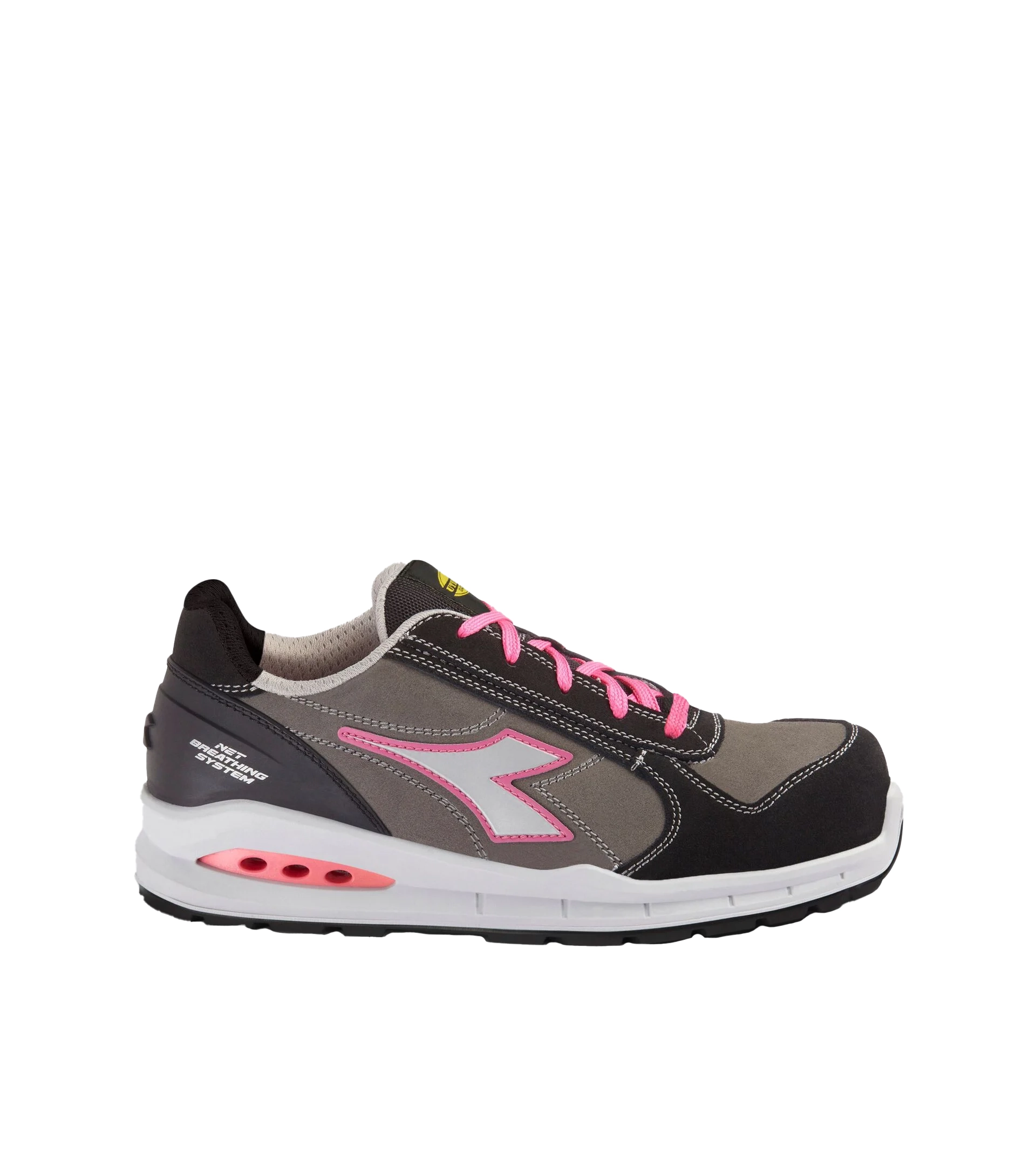 Diadora Run Net Airbox Low S3 veiligheidsschoen Zilver/Roze