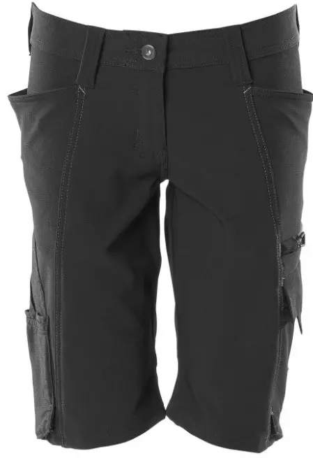 Werkbroek kort dames zwart stretch Mascot