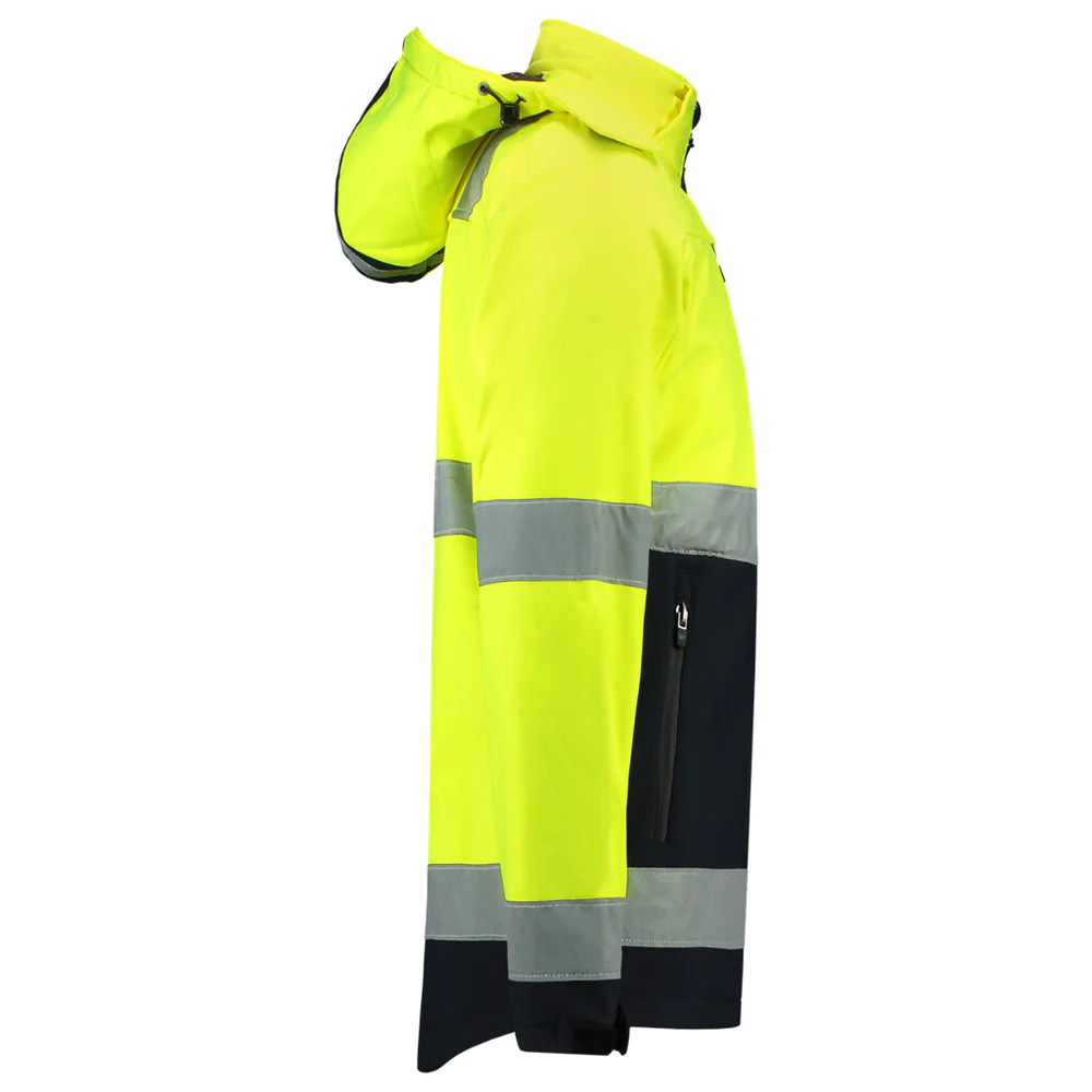 Softshell fluor geel/blauw ISO20471 Bicolor 403007