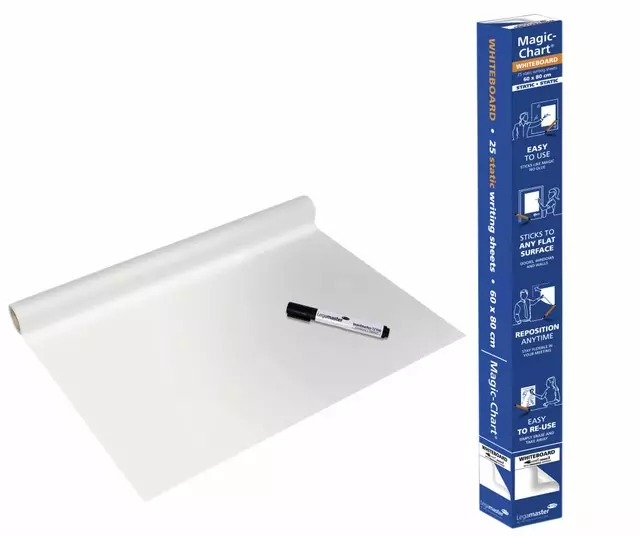 Flipoverfolie Whiteboard 60x80cm - 25 vellen - Wit