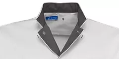 Zorgjas Jaimy Wit/Grijsbruin De Berkel Unisex Kraag