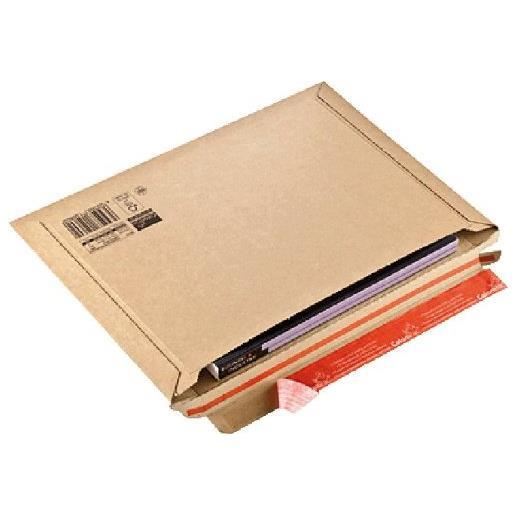 Doos 360x250x50mm F-golf Envelop karton B4 plakstrip aan lange zijde CP 015.06