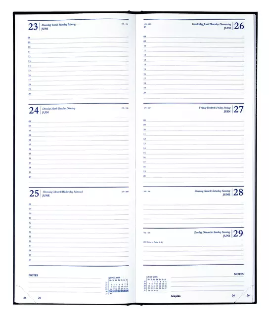 Agenda 2026 Brepols Saturnus Lima 7 Dagen op 2 Pagina’s