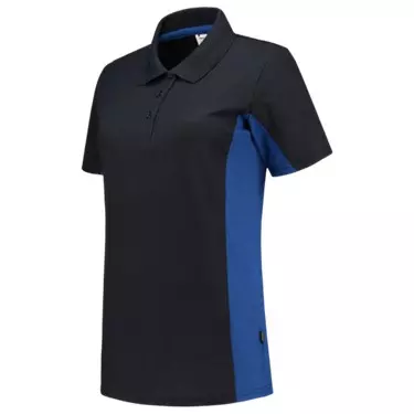 Werkpolo Dames Bicolor Marine / Koningsblauw Tricorp