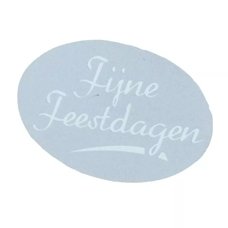 Etiket Ovaal 37x25mm Fijne Feestdagen 500 stuks 