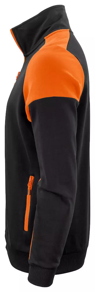 Sweatvest heren Prime zwart/oranje Printer