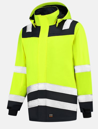 Parka high vis bicolor geel/marine 403020