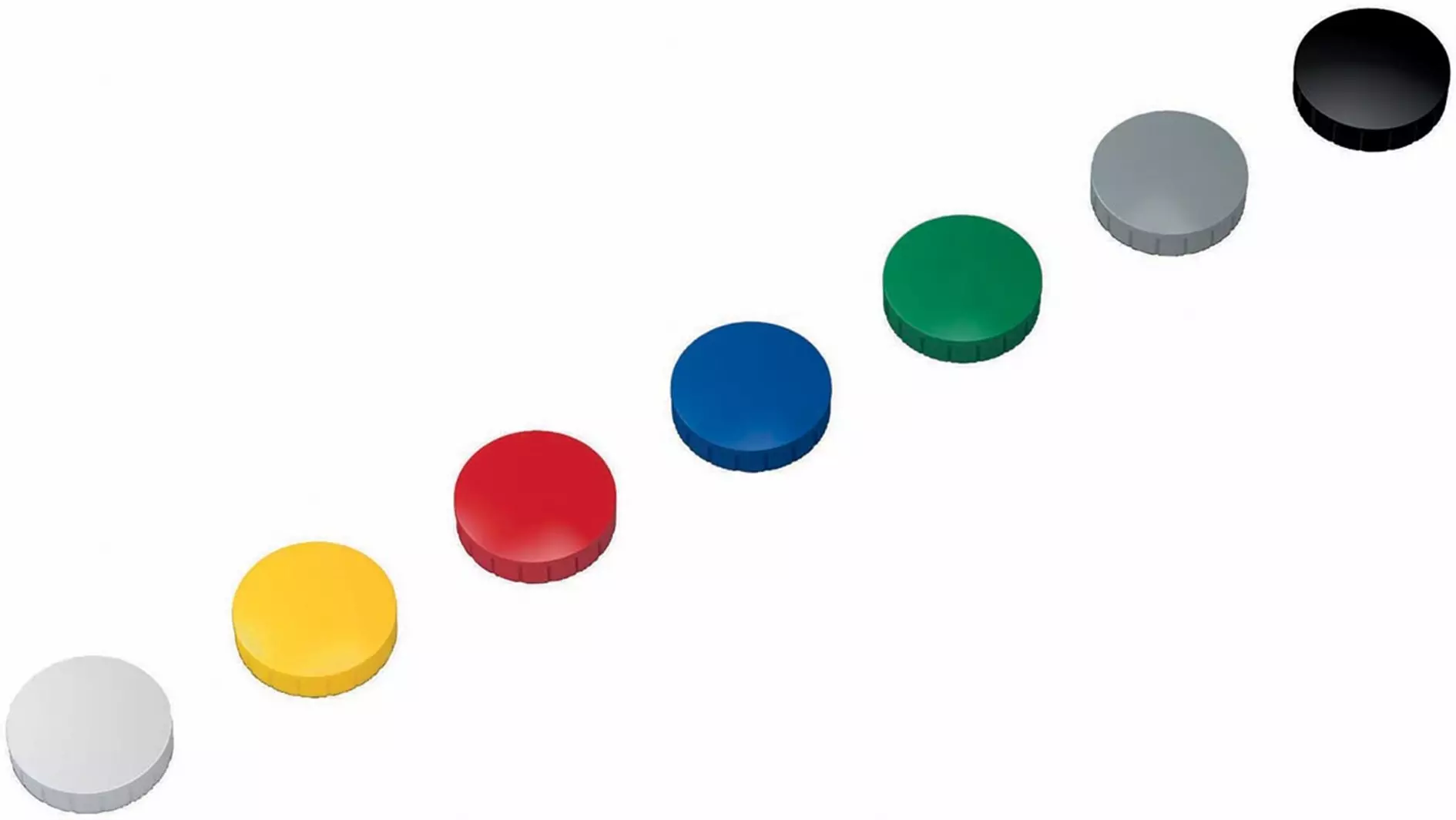 Whiteboard Magneet Ø32mm Assorti Kleuren 10 stuks