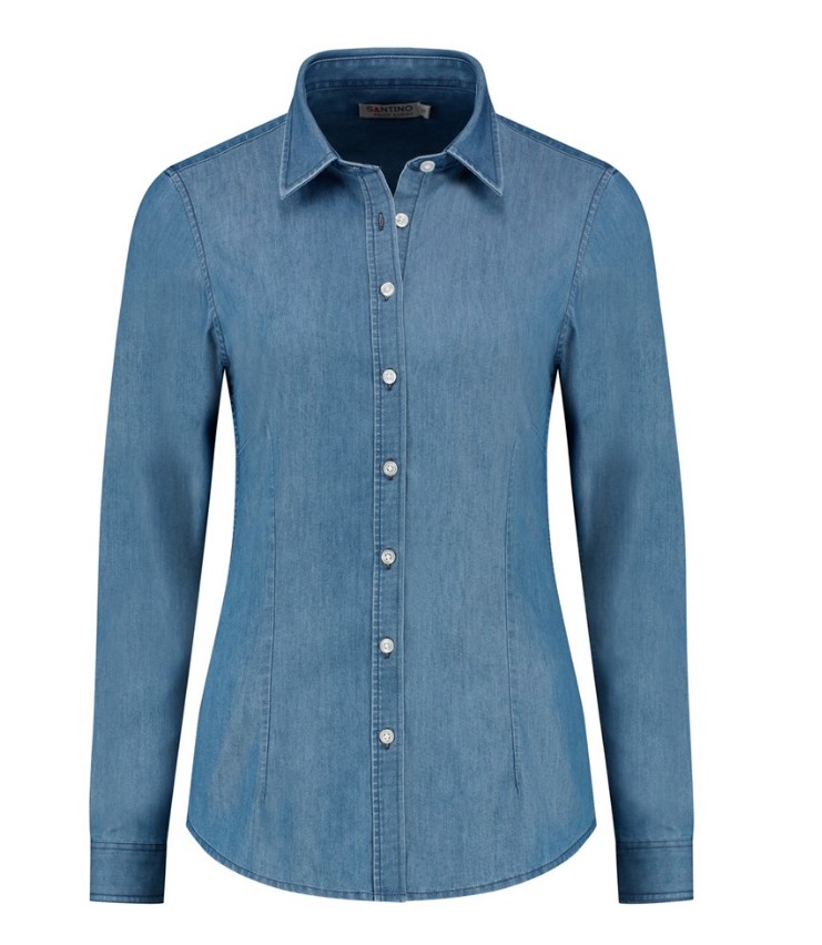 T-shirt Felix Dames Washed Denim