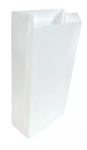 Inpakzak Gebleekt Wit 2-pond kraft papier 16(+2x5)x31,5cm 1040 stuks