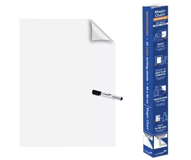 Flipoverfolie Whiteboard 60x80cm 25 vellen Wit