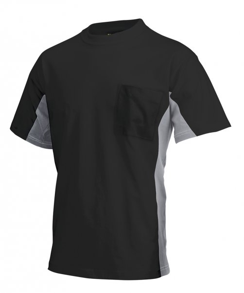 T-shirt bicolor zwart/grijs