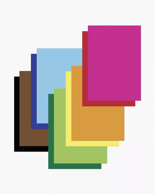 Etalagekarton EZ 48x68cm fluor rood