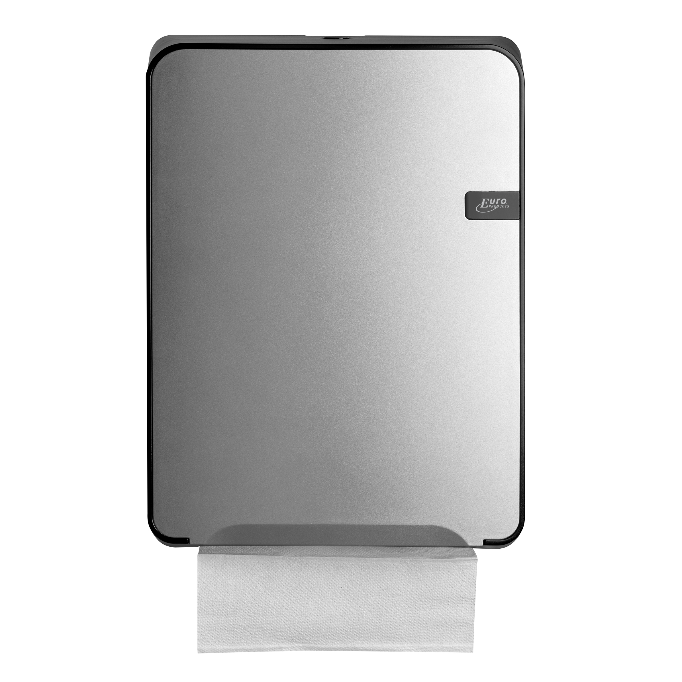 Dispenser handdoek Quartz zilver 377x282x125mm tbv c-fold en multifold