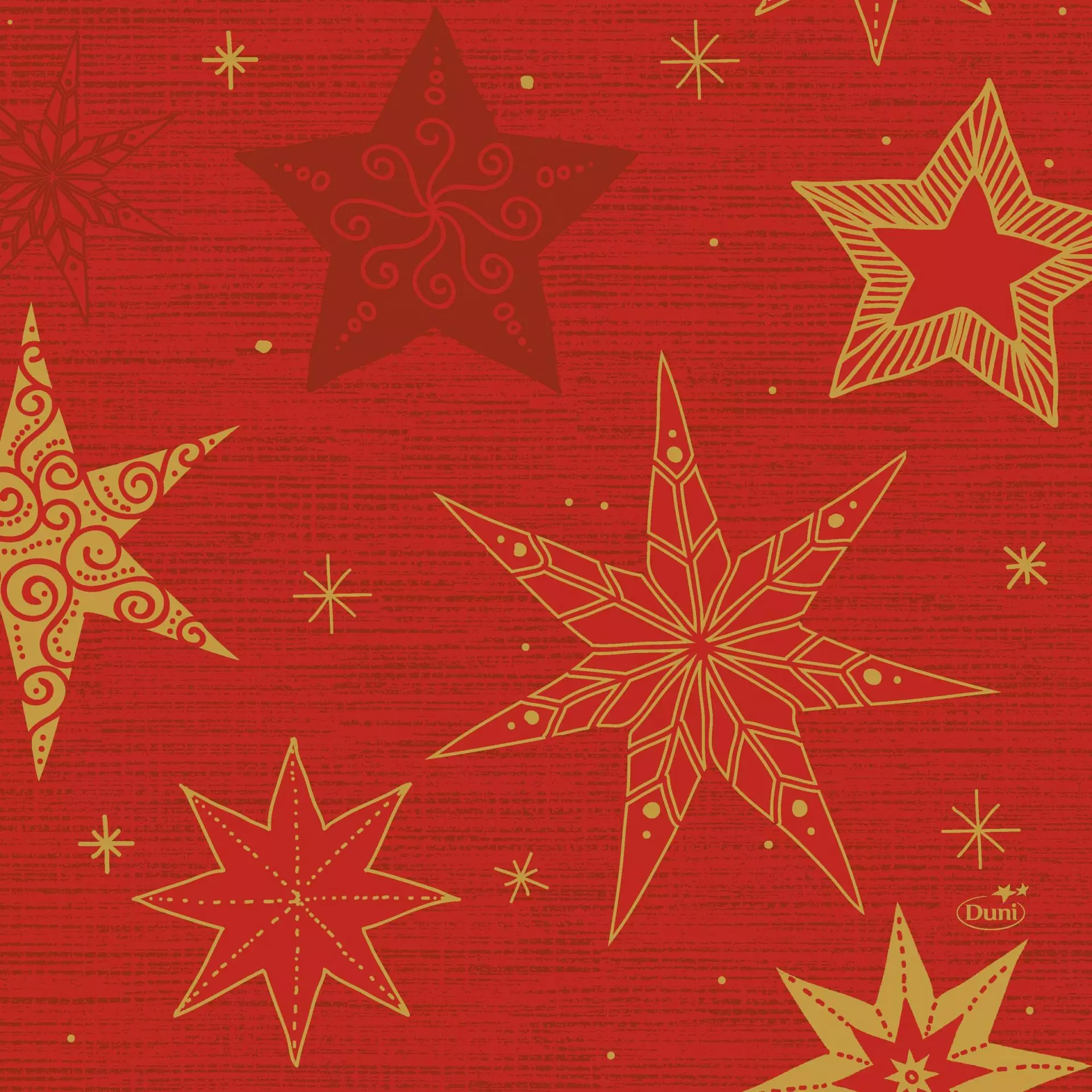 Papieren Servetten Star Stories Red 3-laags 33x33cm