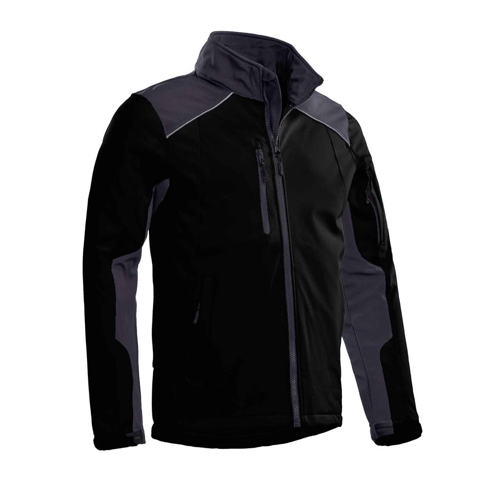Softshell jack Tour zwart/grijs