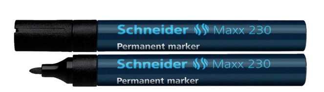 Viltstift Schneider 230 rond 1-3mm zwart(doos à 10st)