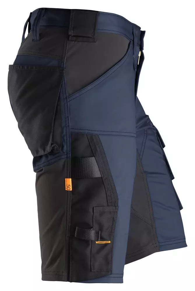 Korte werkbroek stretch Snickers 6143 marine/zwart