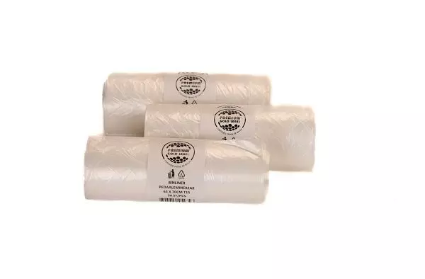 Zak HDPE rol 63x70cm 12mu T15 transparant (doos à 20x50st)