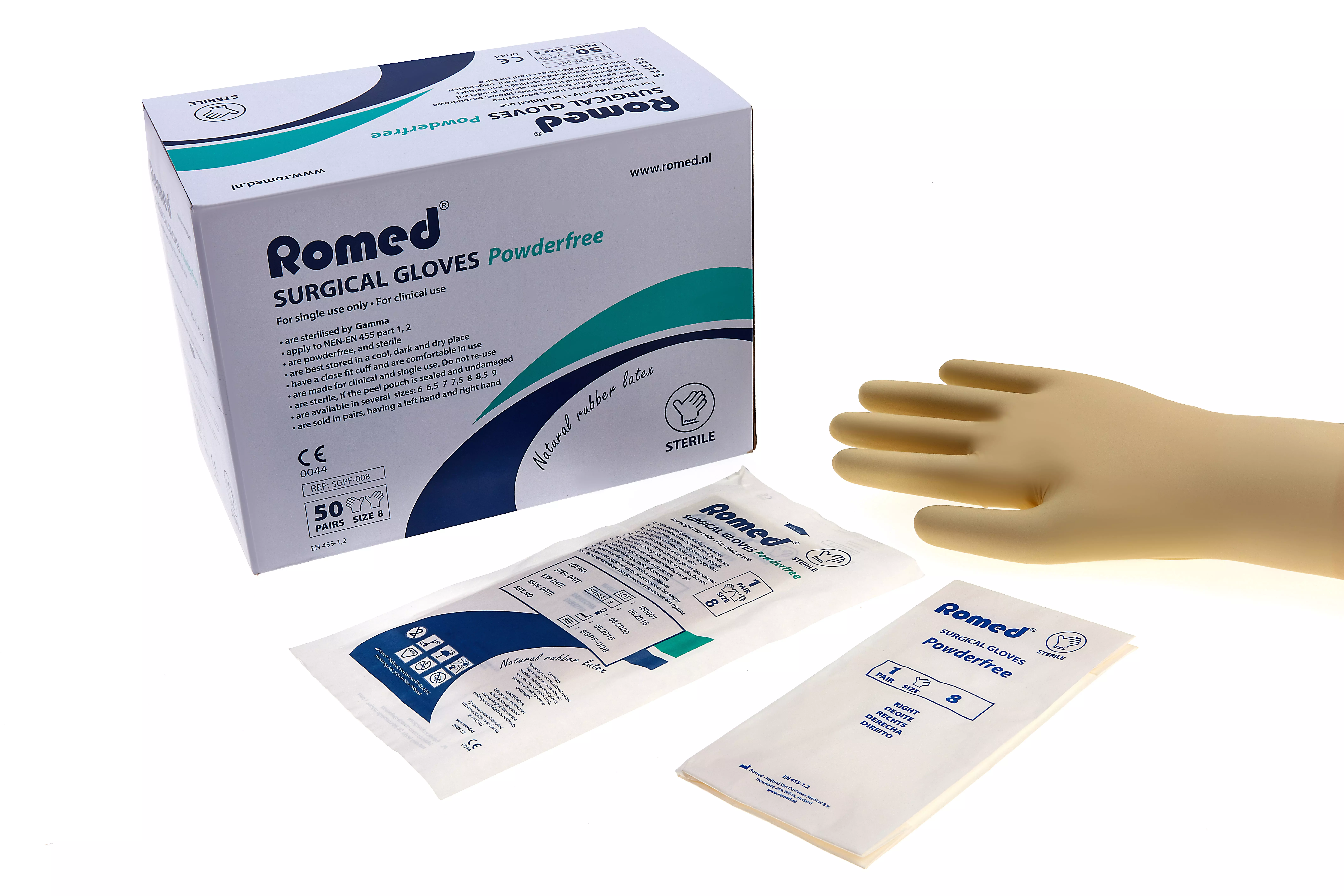 Latex operatiehandschoen steriel ongepoederd maat 7