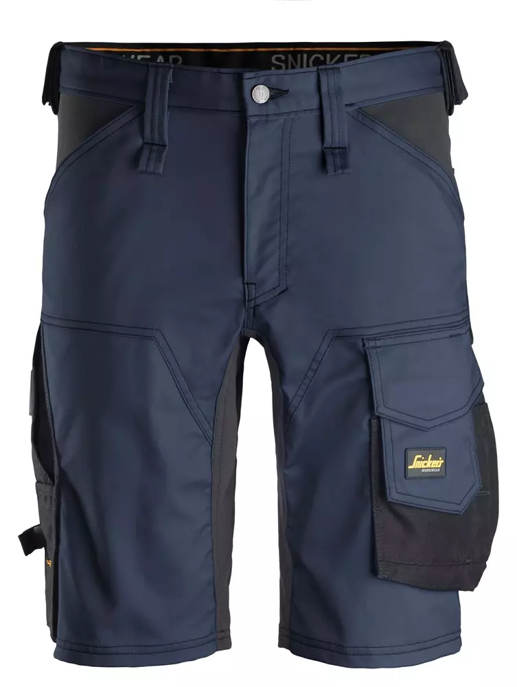 Korte werkbroek stretch Snickers 6143 marine/zwart