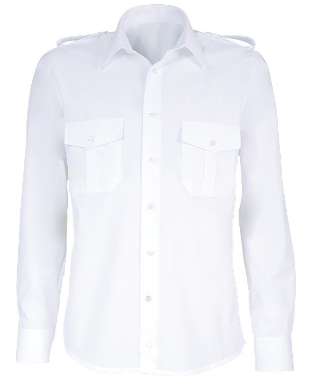 Overhemd wit Kent lange mouw (beveiliging)