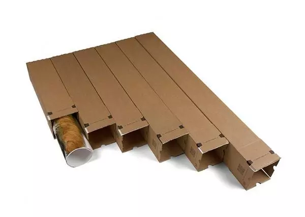 Verzendkoker vierkant 705x108x108mm B-golf Bruin