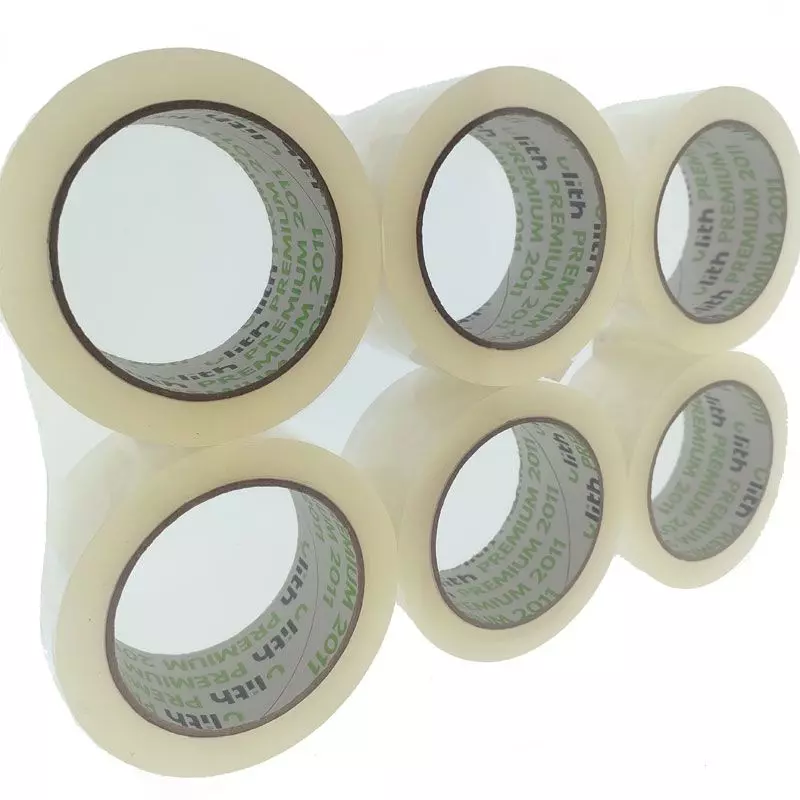 PP Tape Acryl Transparant 50mmx66m 32mu 