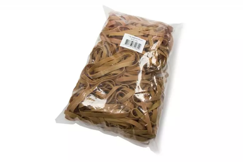 Bundelelastiek 24x8mm 1 Kilo Bruin