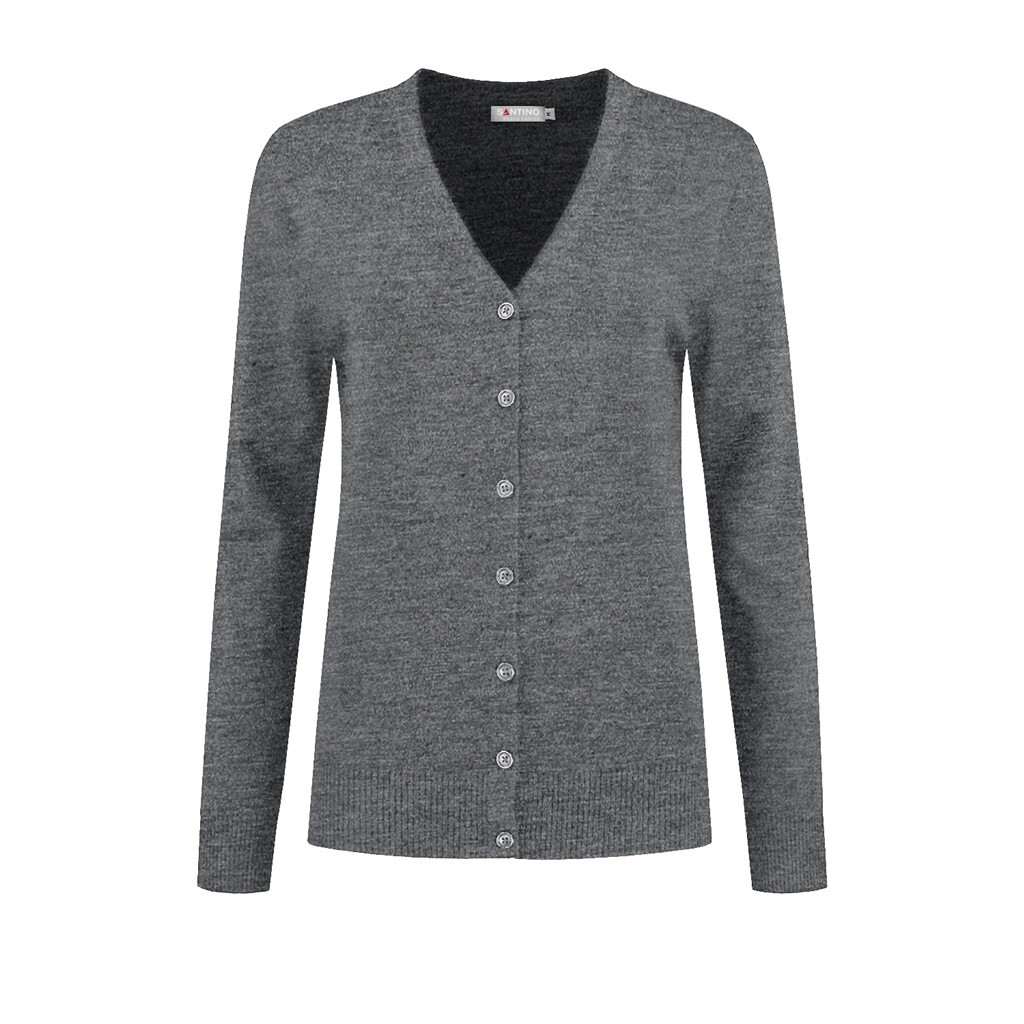 Santino Cardigan Prato Ladies Dark Grey