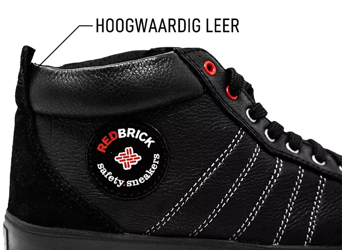 Redbrick Onyx High S3 Werkschoen Zwart