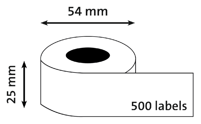 Label Etiket 11352 54mmx25mm retour wit (doos à 500st)