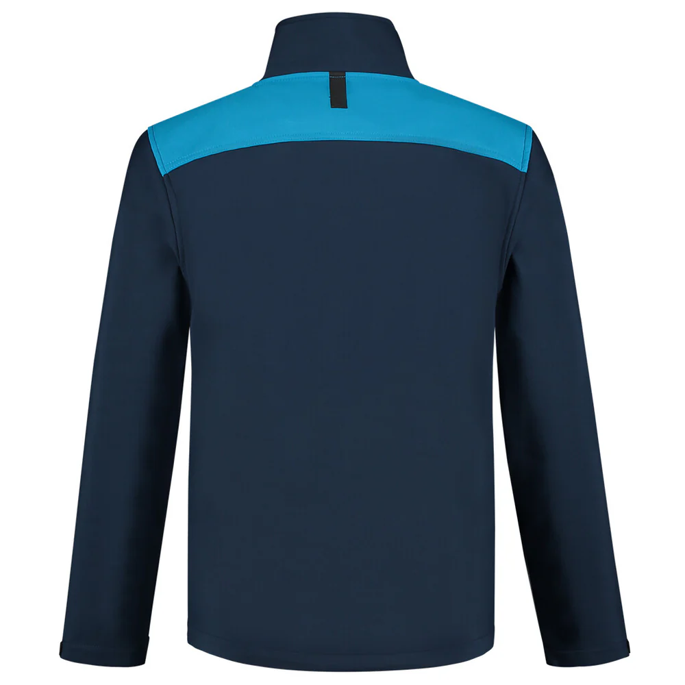Softshell Bicolor naden Ink-Turquoise 402021