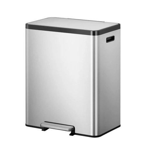 Pedaalemmer Ecocasa 60 Liter 2x30 Liter Mat RVS
