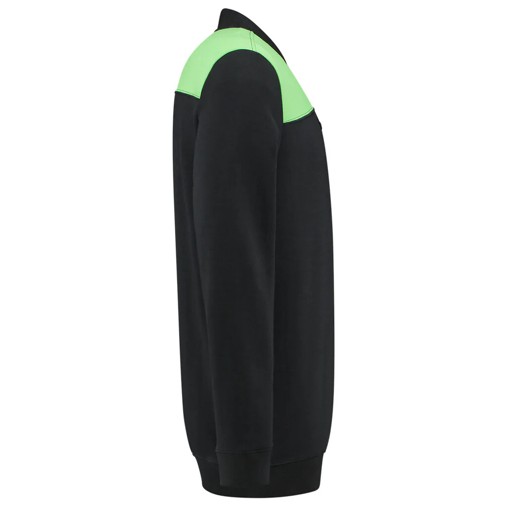 Polosweater Bicolor Naden Black/Lime